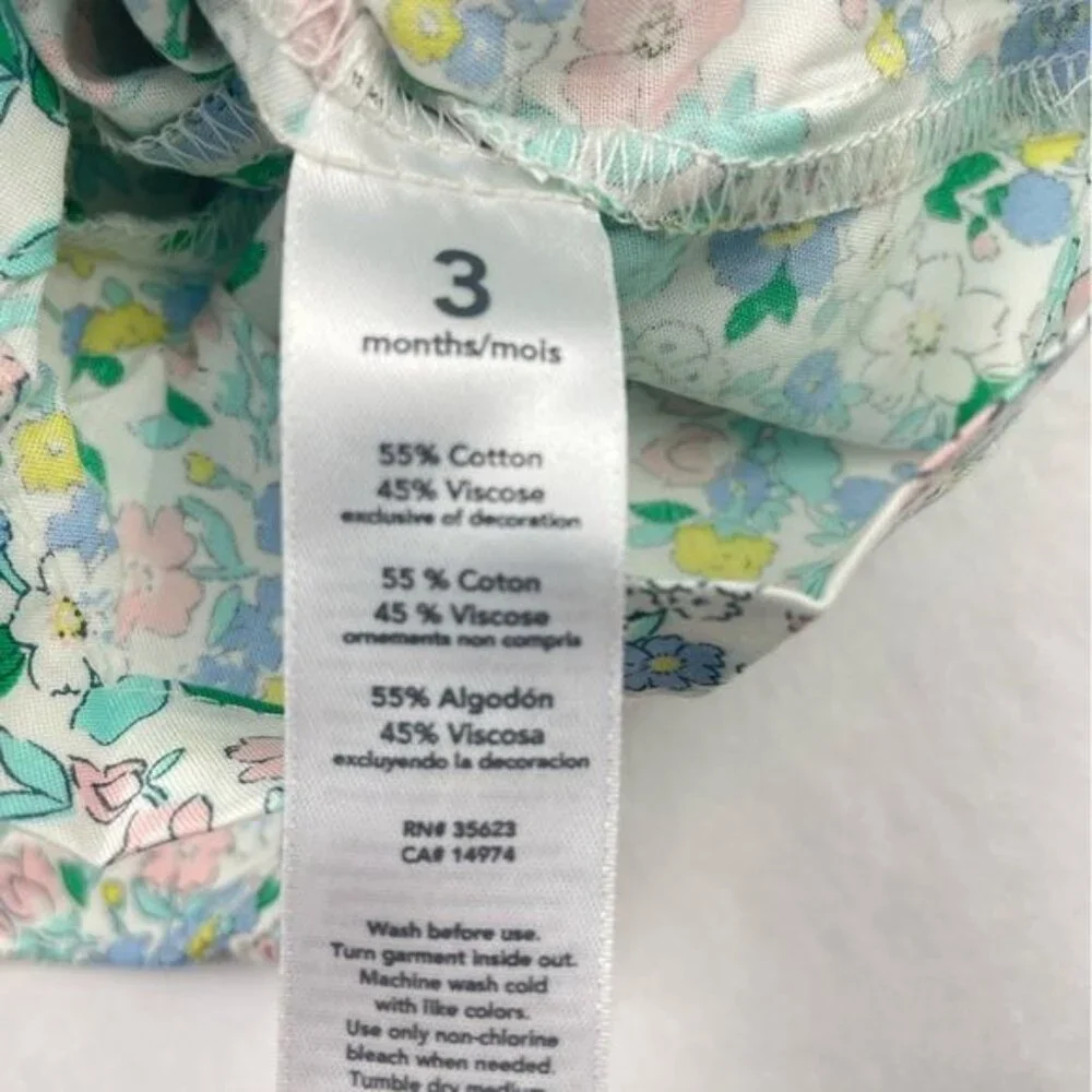 Carters Baby Girl Romper Outfit Floral 3 Months New